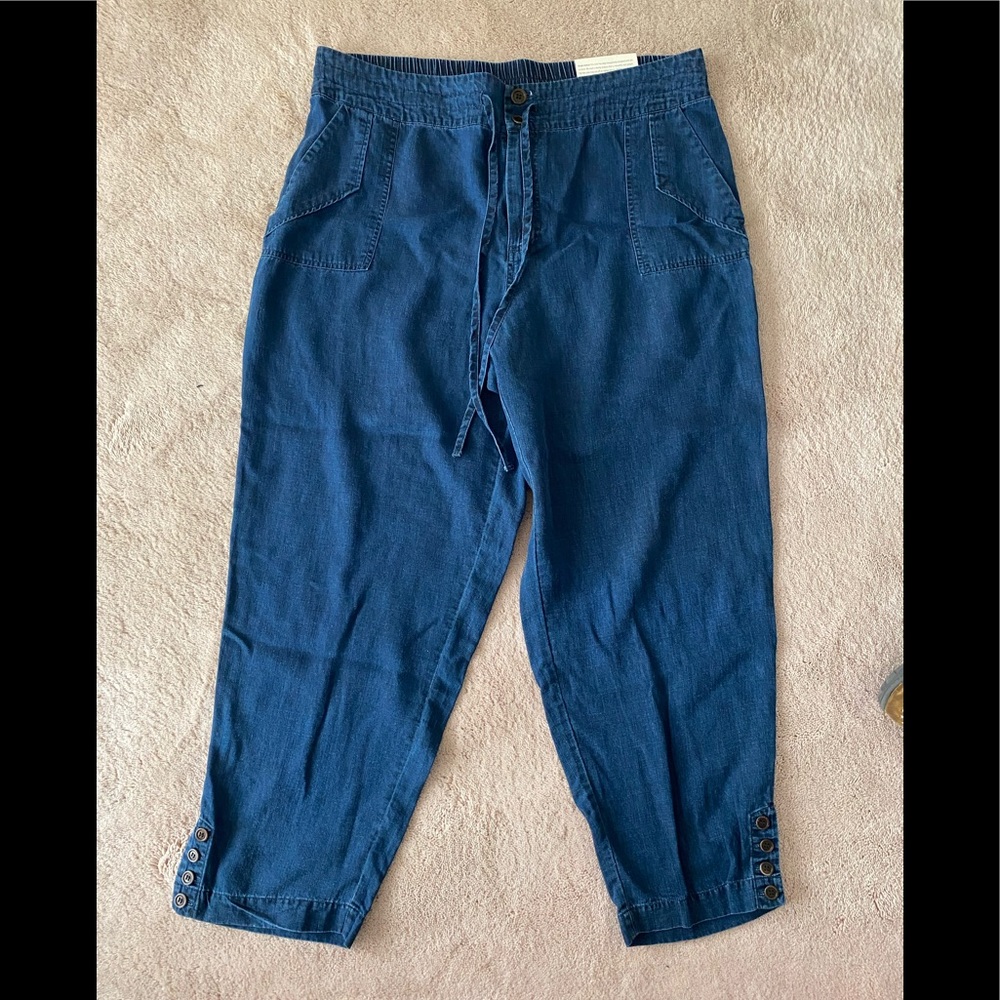 Soft surroundings comfy soft denim pants